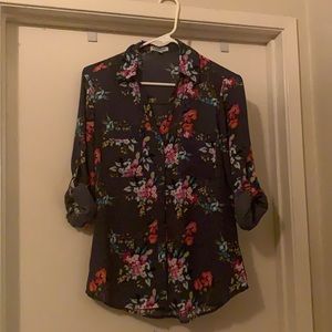 Flower printed blouse